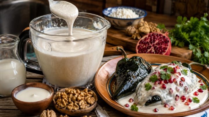 El truco para que la nogada de los chiles quede cremosa, rica, barata y no se corte