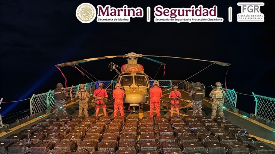 Marina intercepta embarcaciones con casi 3 toneladas de cocaína; van 77 toneladas decomisadas