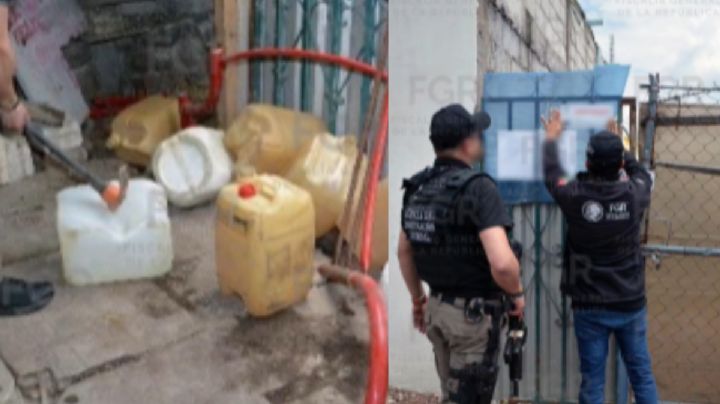 Denuncia lleva a cateos en Ciudad Sahagún; aseguran hidrocarburo, contenedores y un arma
