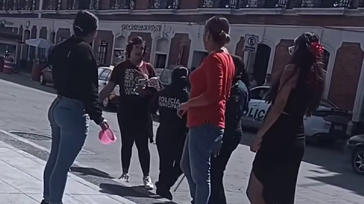 Influencer Zoé Schulenburg protagoniza riña en el centro de Pachuca | VIDEO