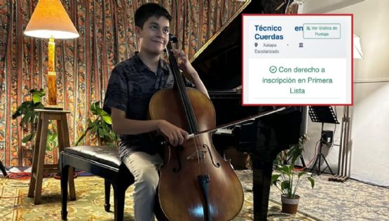 Ingreso UV: Rodrigo logra primer lugar en Técnico en Cuerdas en violoncello