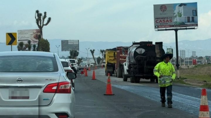 Autopista México-Pachuca ya tiene baches a semanas de ser reencarpetada