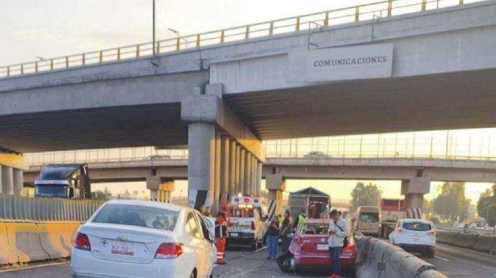 ¡Completamente bloqueada! Reportan choque y dos lesionados en México-Pachuca