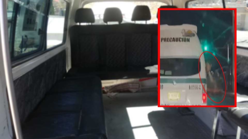 El hombre vomitó en el asfalto del bulevar Felipe Ángeles