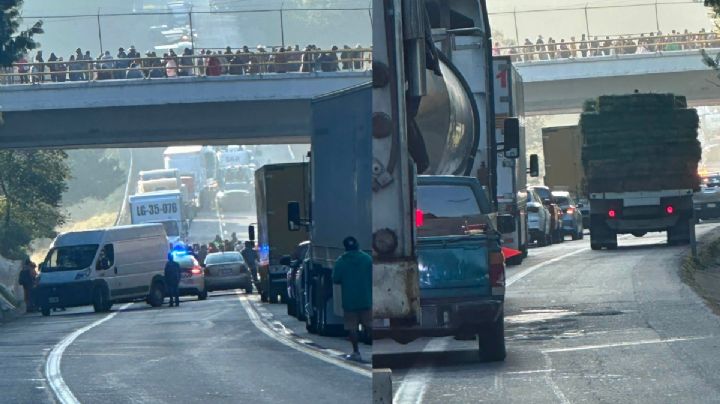 Bloquean ambos tramos de la carretera México-Tuxpan este inicio de semana