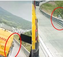 Aprovechan bloqueo en autopista de Hidalgo para saquear camioneta de DHL | VIDEO