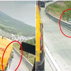 Ladrones aprovechan bloqueo en autopista de Hidalgo para saquear camioneta de DHL | VIDEO