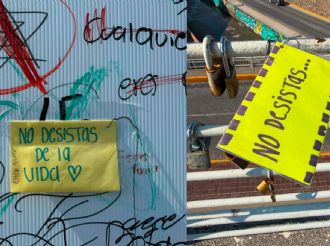 Dejan mensajes y cartas de aliento en el Puente del amor ¿Qué hay detrás?