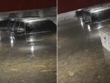 Quedan bajo el agua 3 carrozas del Alcalde de Juventino Rosas tras aguacero del lunes
