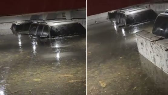 Quedan bajo el agua 3 carrozas del Alcalde de Juventino Rosas tras aguacero del lunes