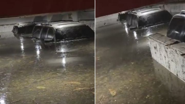 Quedan bajo el agua 3 carrozas del Alcalde de Juventino Rosas tras aguacero del lunes